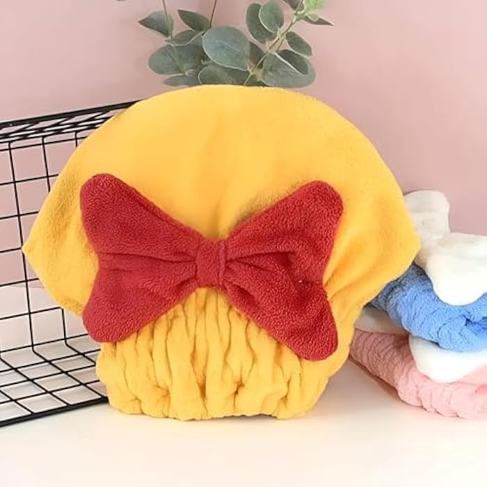 Drying Turban - Gentle microfiber towel wrap offering ultra absorbency, soft texture, and firm hold, perfect for post-shower hair care and maintaining natural curls for girls and women - Image 1